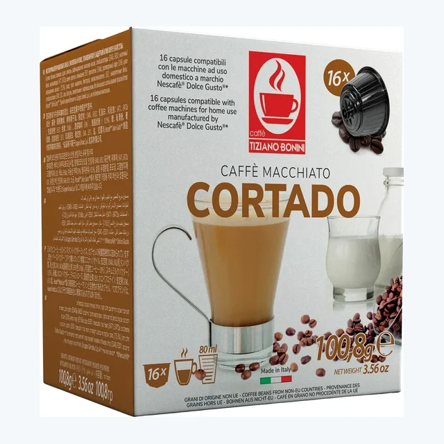 Tiziano Bonini Dolce Gusto Compatible Cortado Coffee Pods