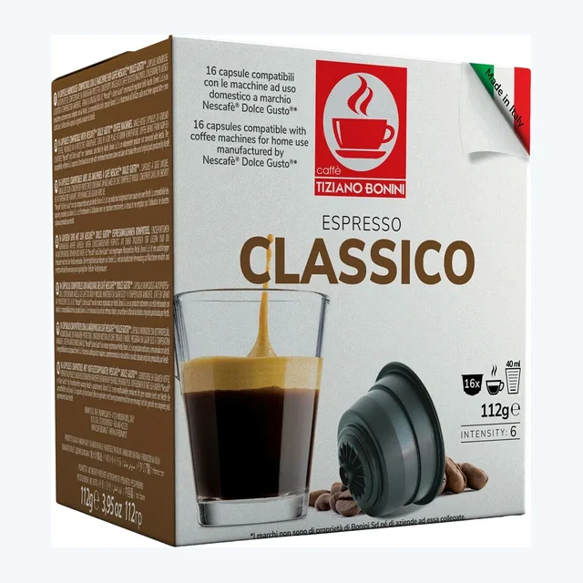 Tiziano Bonini Dolce Gusto Compatible Espresso Classic Coffee Pods
