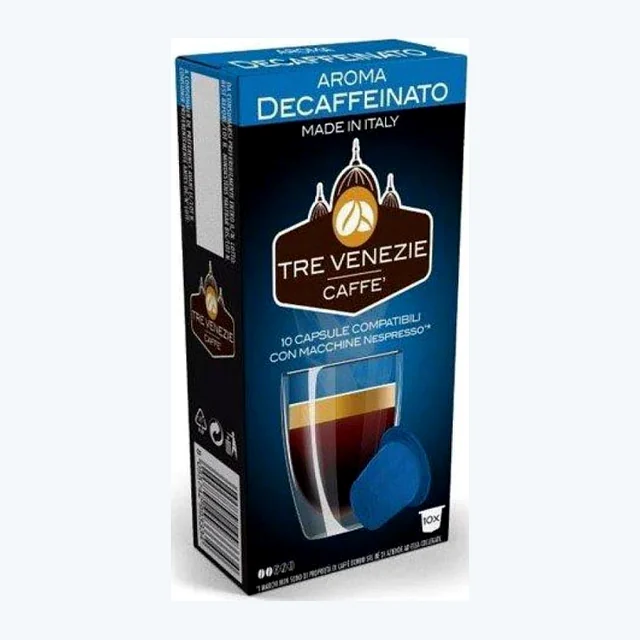 Tre Venezie Caffe Decaffeinato 10 Capsule Nespresso Compatible Pods