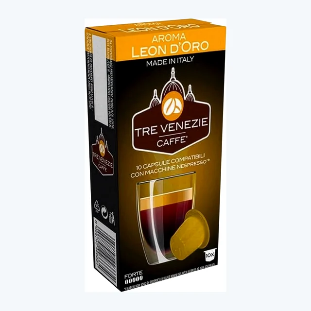 Tre Venezie Caffe Leon d'Oro 10 Capsule Nespresso Compatible Pods