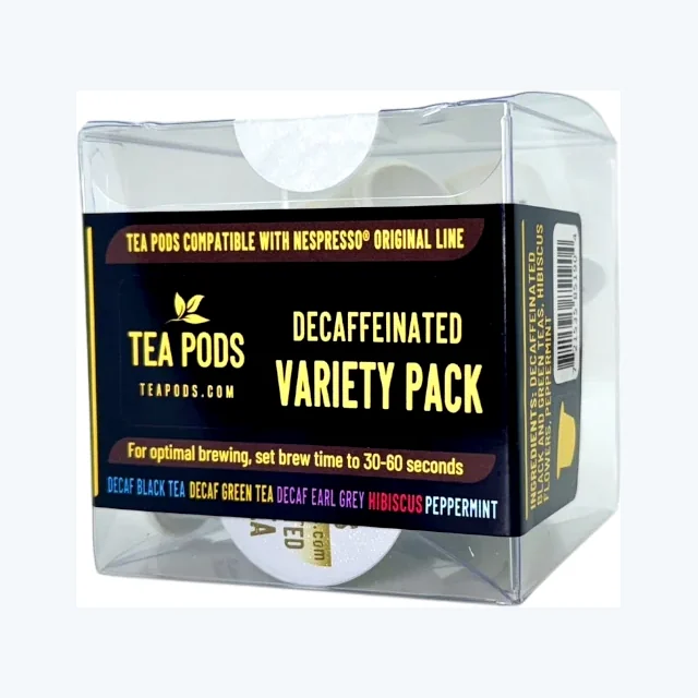 DECAF Variety pack tea pods compatible with Nespresso OriginalLine