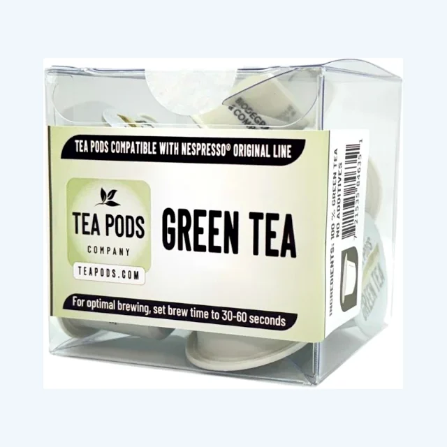 Green tea pods compatible with Nespresso OriginalLine