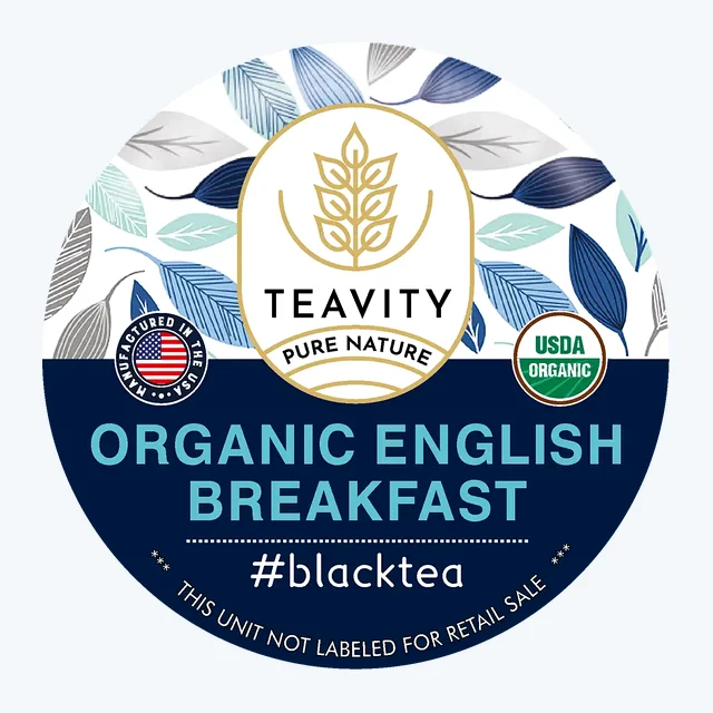 Organic English Breakfast Tea K-Cups – Bold Full-Bodied Black Tea Pods