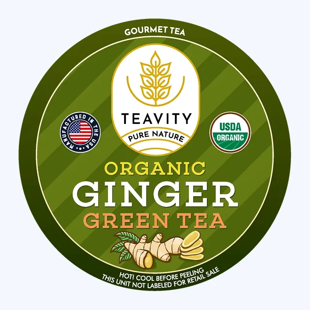 Organic Green Tea with Ginger K-Cups – Energizing Ginger Green Tea Pods