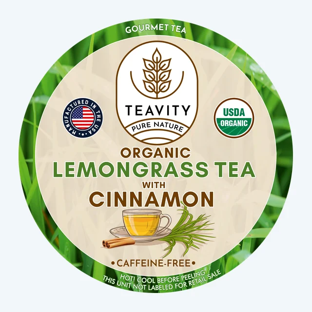 Organic Lemongrass & Cinnamon Tea Pods – Decaf Herbal Keurig Blend
