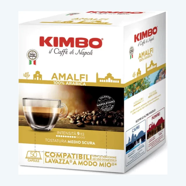 50 Capsule Kimbo Amalfi 100% Arabica compatibili Lavazza® A Modo Mio®*