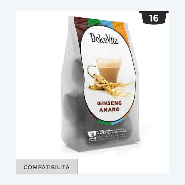 ITALFOODS - Dolce Gusto - Solubile - Ginseng Amaro - Conf. 16