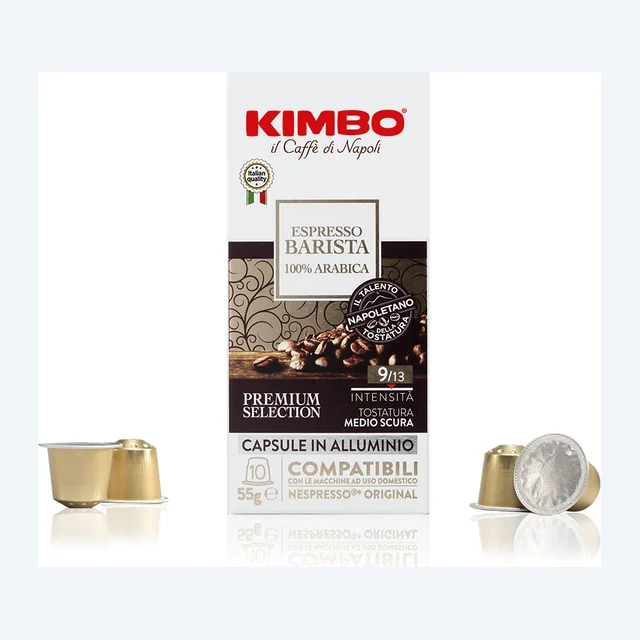 KIMBO - Nespresso - Caffè - ESPRESSO BARISTA 100% Arabica Alluminio - Conf.10