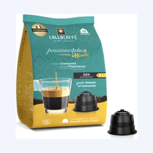 LOLLO  CAFFE - PASSIONE DOLCE DECAFFEINATO DOSETTES DOLCE GUSTO compatible X16 DECAFEINE