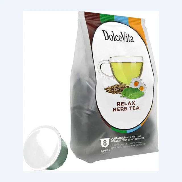 Thé Relax herbal tea TISANE  Dolce Gusto 8 Capsules