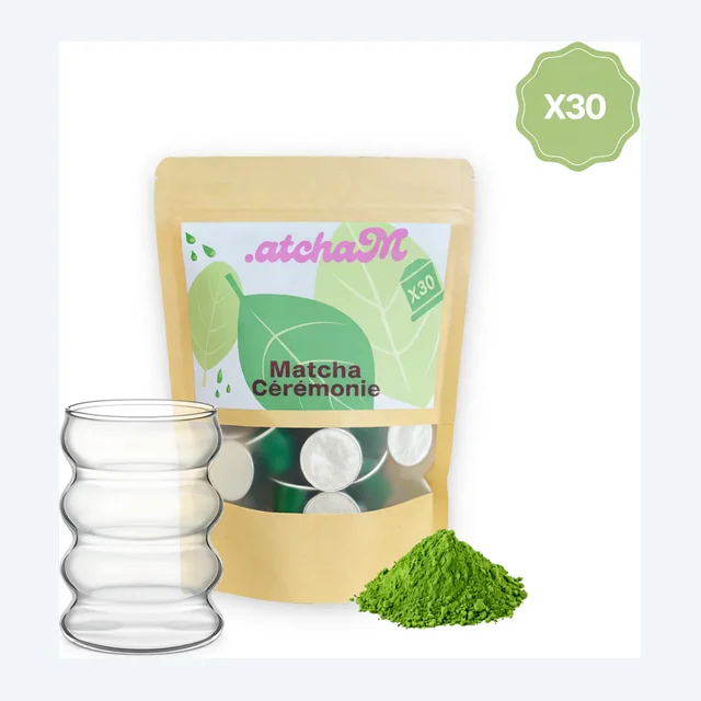 Pack 30 capsules matcha & 1 verre