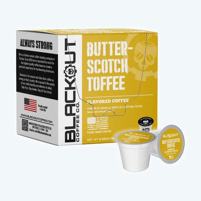 BUTTERSCOTCH TOFFEE FLAVORED COFFEE PODS 18CT