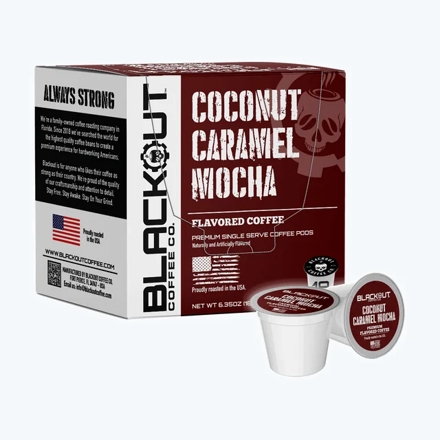 COCONUT CARAMEL MOCHA FLAVORED COFFEE PODS 18CT