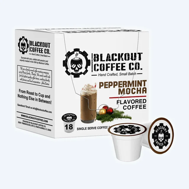 PEPPERMINT MOCHA FLAVORED COFFEE PODS 18CT