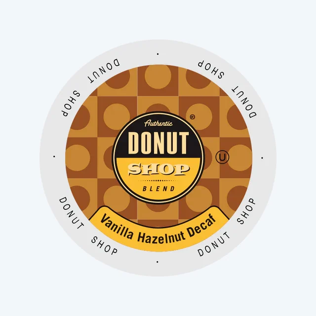 Authentic Donut Shop Vanilla Hazelnut Decaf 24 CT