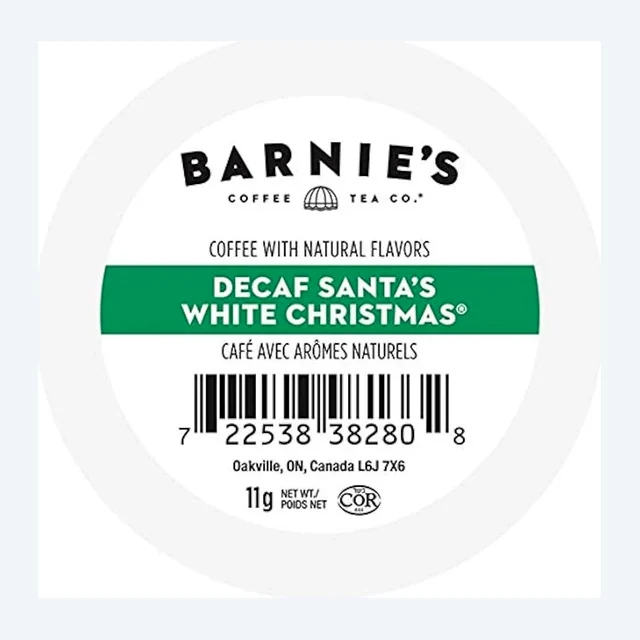 Barnie's Santa's White Christmas DECAF Single Serve Cups 24 CT