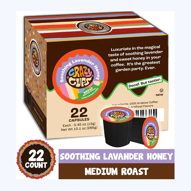 Crazy Cups Soothing Lavender Honey DECAF  22ct