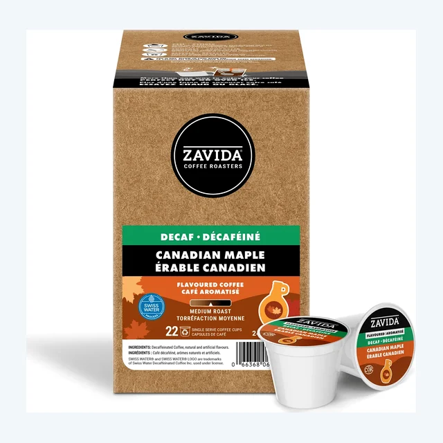 Zavida Z  Cups DECAF Canadian Maple SWP 22 CT