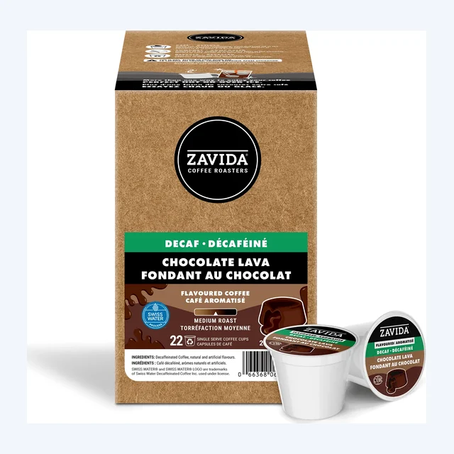 Zavida Z Cups DECAF Chocolate Lava SWP 22 CT