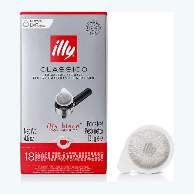 Illy Classico ESE Coffee Paper Pods (2 Packs of 18 Pods)