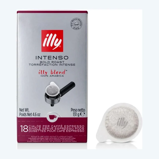 Illy Intenso ESE Coffee Paper Pods (1 Pack of 18 Pods)