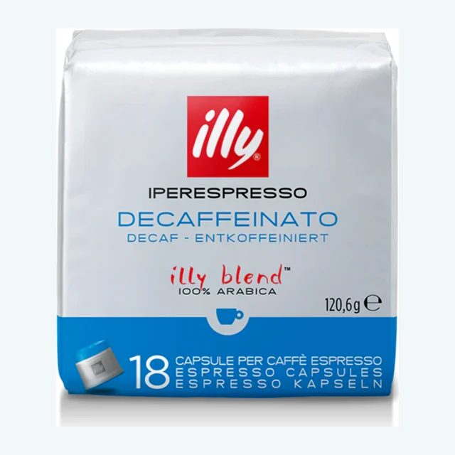 Illy IperEspresso Decaffeinated Espresso Coffee Capsules (1 Pack of 18)