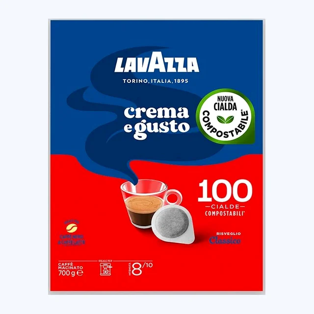 Lavazza Crema e Gusto ESE Coffee Paper Pods (1 Pack of 100)