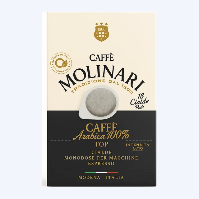 Molinari 100% Arabica ESE Coffee Paper Pods (6 Pack of 18)