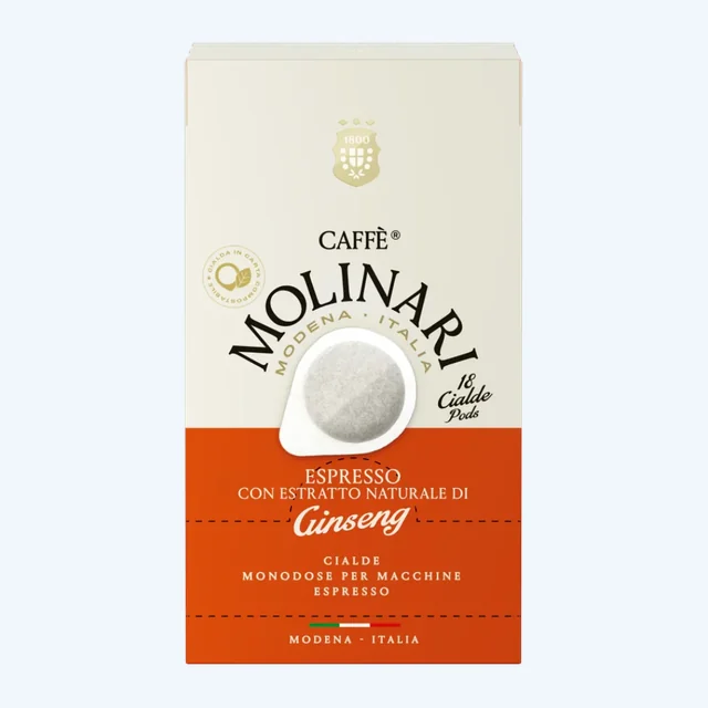 Molinari Ginseng ESE Paper Pods (6 Packs of 18)