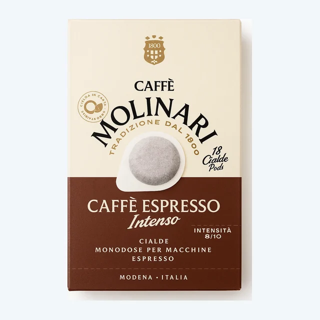 Molinari Intenso ESE Coffee Paper Pods (6 Packs of 18)