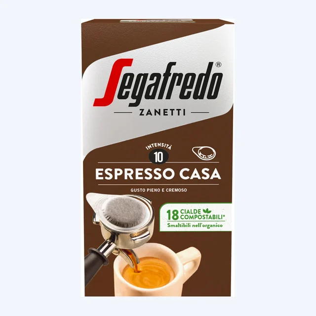 Segafredo Espresso Casa ESE Coffee Paper Pods (6 Packs of 18)