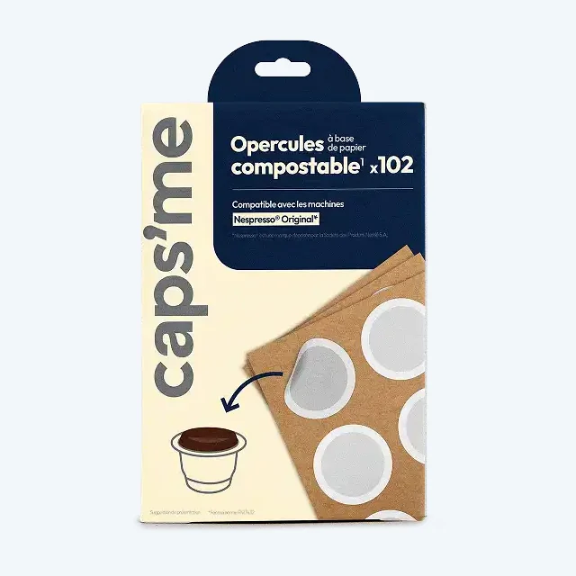 Opercules en papier pour capsules réutilisables Caps'me compatibles Nespresso®