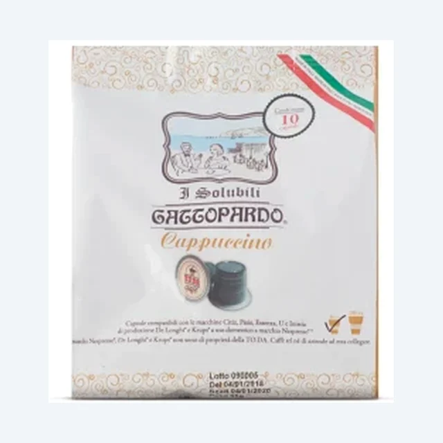 10 Capsule Compatibili Nespresso Cappuccino Toda Gattopardo