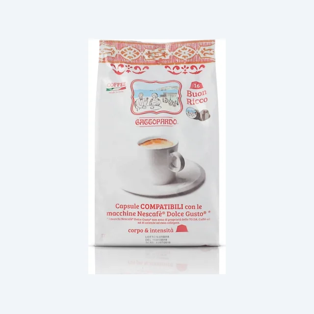 16 Capsule Compatibili Dolce Gusto Toda Gattopardo Gusto Ricco