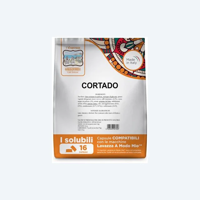 16 Capsule Compatibili Lavazza A Modo Mio Cortado Toda Gattopardo