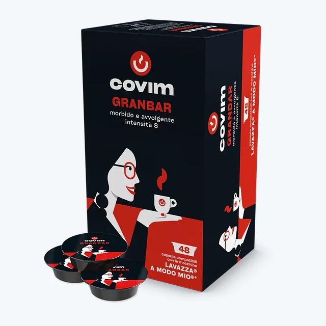 96 Capsule Compatibili Lavazza A Modo Mio Covim Granbar