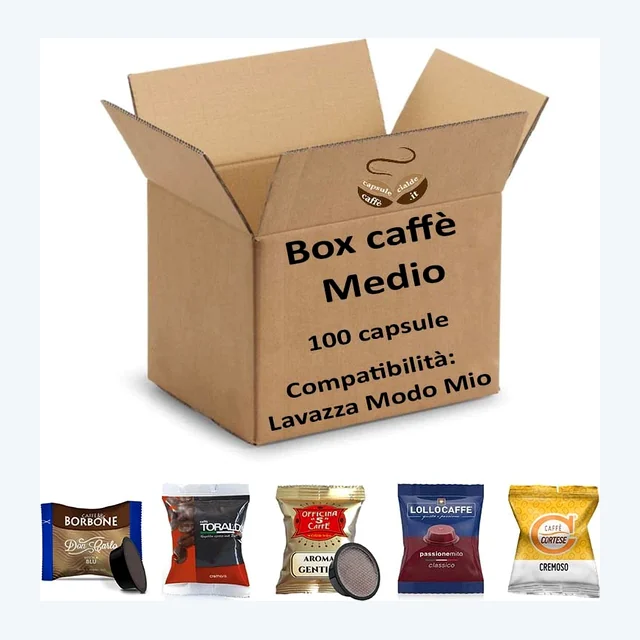 Box Caffè Medio - 100 Capsule miste compatibili Lavazza a Modo Mio®