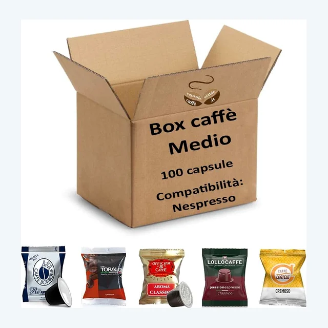 Box Caffè Medio - 100 Capsule miste compatibili Nespresso®