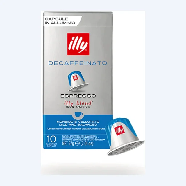 Illy Decaffeinato - 10 Capsule alluminio compatibili Nespresso