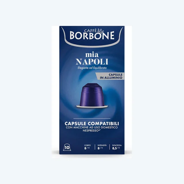 Caffe Borbone - Mia Napoli Nespresso Capsules - 10 Aluminum Capsules/box