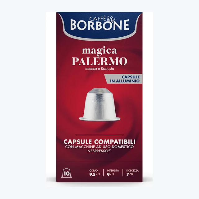 Caffe Borbone - Palermo Nespresso Capsules - 10 Aluminum Capsules/box
