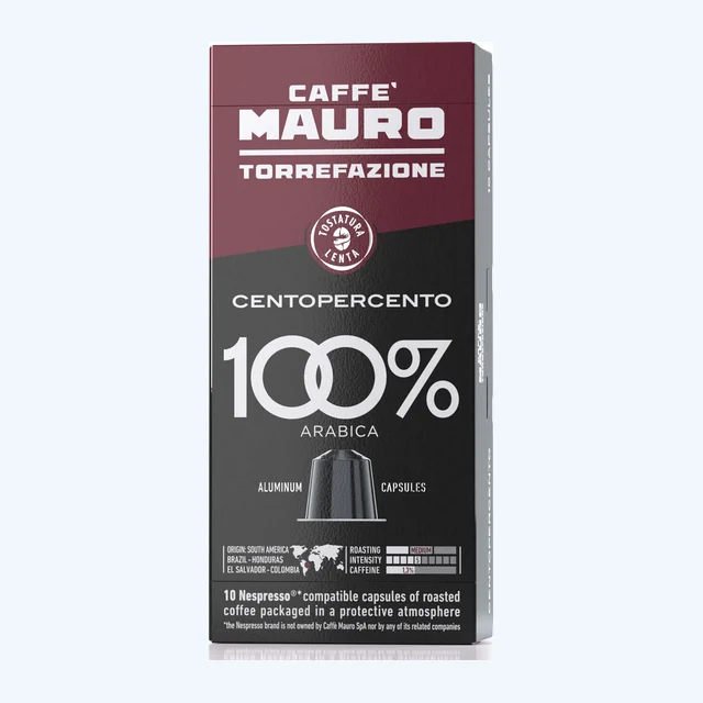 Caffe Mauro - Centopercento  Nespresso Aluminum Capsule - 10 Ct.