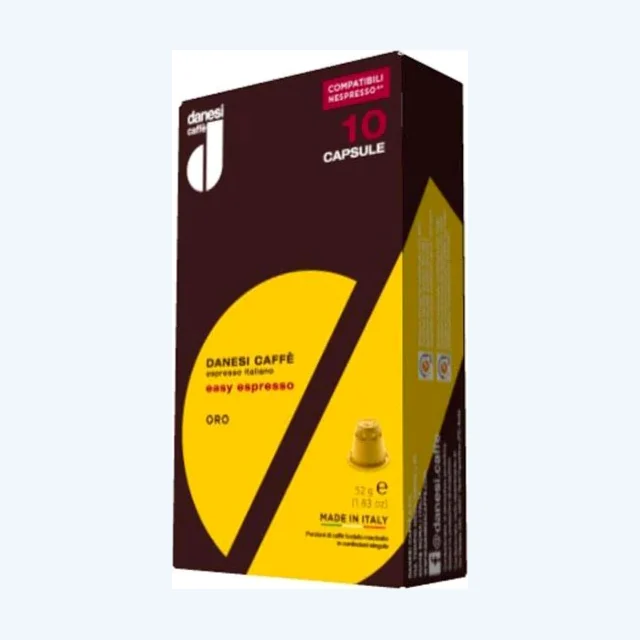 Danesi Espresso Oro Capsules - 10/Bag - Compatible with Nespresso® Machines