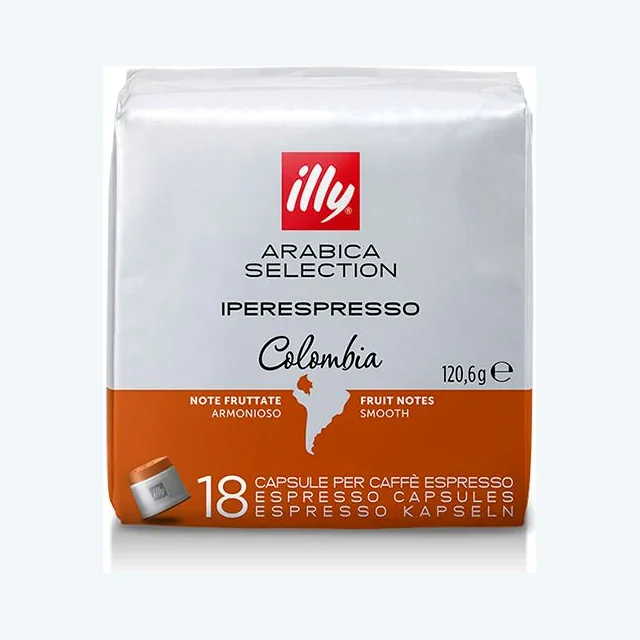 illy iperEspresso Capsules - Colombia Capsule - 18 Capsules.