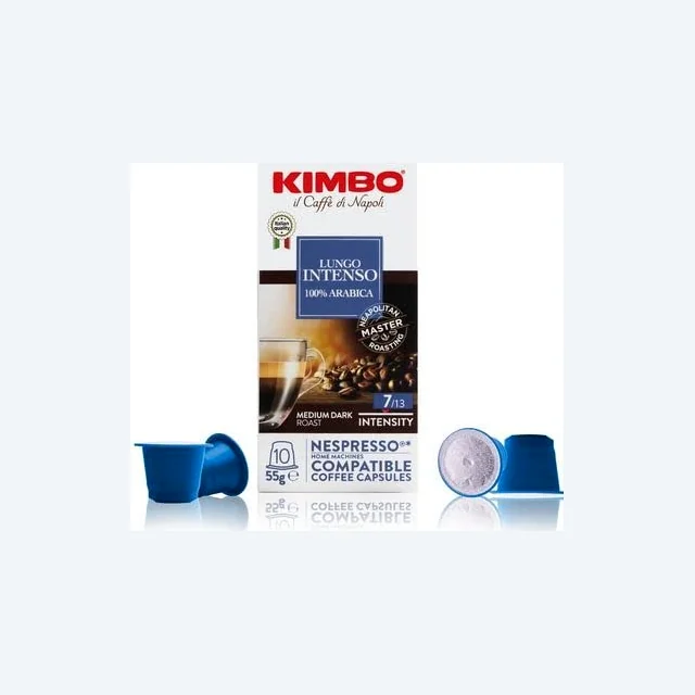 Kimbo Lungo (#7) - Espresso Capsules - 10 Capsules - Compatible with Nespresso® Machines
