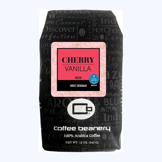 Cherry Vanilla Flavored Swiss Water Process Decaf Coffee
