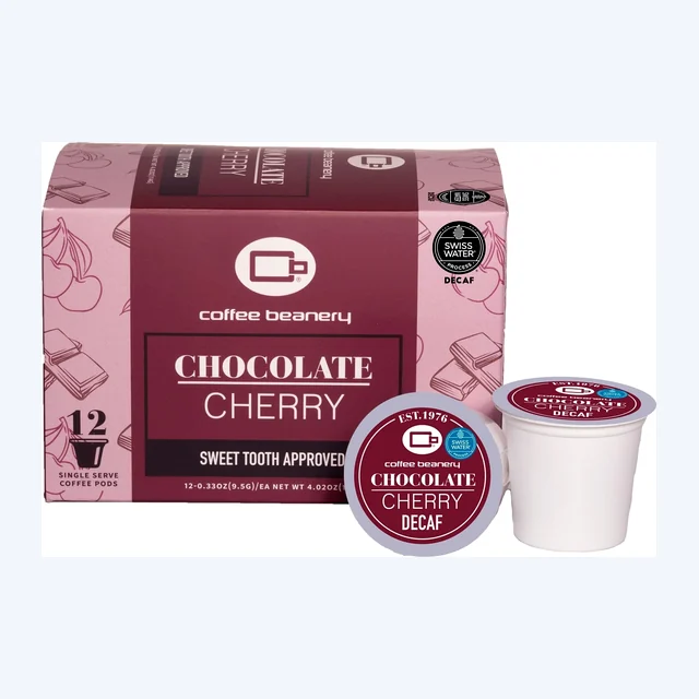 Chocolate Cherry Decaf Flavored Coffee Pods