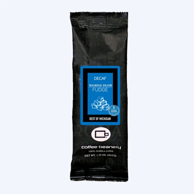 Mackinac Island Fudge SWP Decaf Flavored Coffee  | 1.75 oz One Pot Sampler