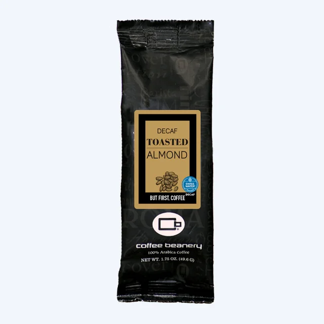 Toasted Almond SWP Decaf Flavored Coffee | 1.75 oz One Pot Sampler