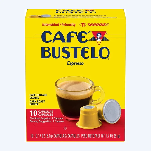 Cafe Bustelo Espresso, Box of 10 Nespresso Capsules